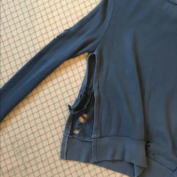 Pam and Gela cozy navy/teal sweater - Picture 3 of 5